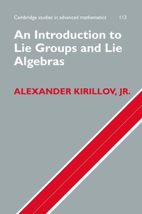 Omslagafbeelding: An Introduction to Lie Groups and Lie Algebras 1st edition 9780521889698