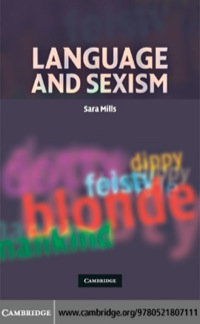 Cover image: Language and Sexism 1st edition 9780521807111