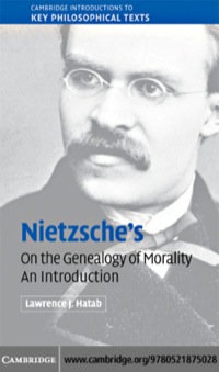 Cover image: Nietzsche's 'On the Genealogy of Morality' 1st edition 9780521875028