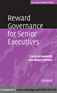 Imagen de portada: Reward Governance for Senior Executives 1st edition 9780521871594