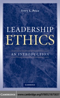 Cover image: Leadership Ethics 1st edition 9780521875837