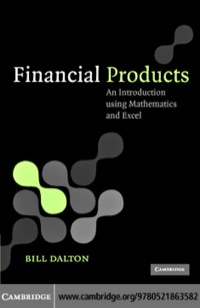 Imagen de portada: Financial Products 1st edition 9780521863582