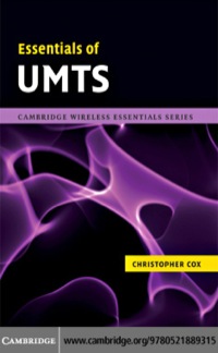 Imagen de portada: Essentials of UMTS 1st edition 9780521889315