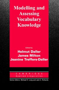 Cover image: Modelling and Assessing Vocabulary Knowledge 9780521703277