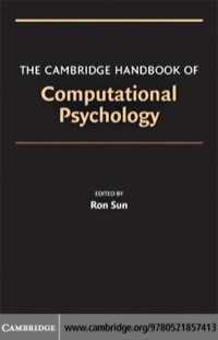 Titelbild: The Cambridge Handbook of Computational Psychology 1st edition 9780521857413