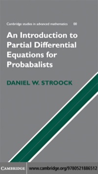 Titelbild: Partial Differential Equations for Probabilists 1st edition 9780521886512