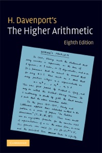 Cover image: The Higher Arithmetic 8th edition 9780521722360
