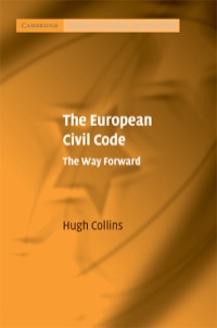 表紙画像: The European Civil Code 9780521885805