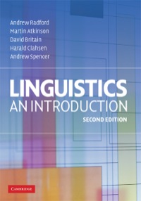 Cover image: Linguistics 2nd edition 9780521849487