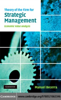 Cover image: Theory of the Firm for Strategic Management 9780521863346