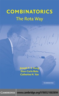 Cover image: Combinatorics: The Rota Way 1st edition 9780521883894