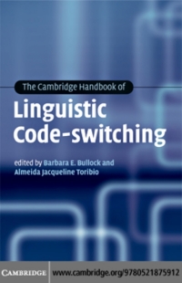 Cover image: The Cambridge Handbook of Linguistic Code-switching 1st edition 9780521875912