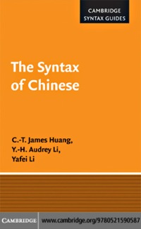 Titelbild: The Syntax of Chinese 1st edition 9780521590587