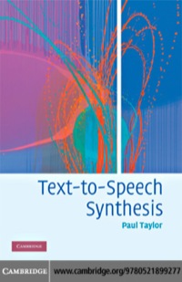 Imagen de portada: Text-to-Speech Synthesis 1st edition 9780521899277