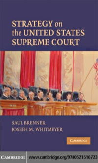 Omslagafbeelding: Strategy on the United States Supreme Court 1st edition 9780521516723