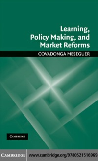 Imagen de portada: Learning, Policy Making, and Market Reforms 1st edition 9780521516969