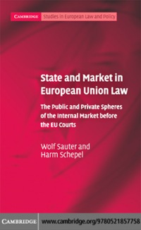 Titelbild: State and Market in European Union Law 9780521857758