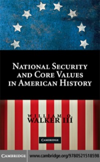 Cover image: National Security and Core Values in American History 1st edition 9780521518598