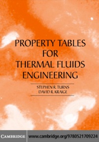 Imagen de portada: Properties Tables Booklet for Thermal Fluids Engineering 1st edition 9780521709224