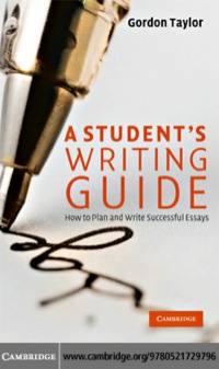 Omslagafbeelding: A Student's Writing Guide 9780521729796