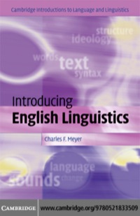 Cover image: Introducing English Linguistics 1st edition 9780521833509