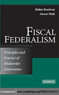 Omslagafbeelding: Fiscal Federalism 1st edition 9780521518215