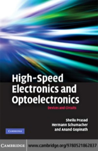 Immagine di copertina: High-Speed Electronics and Optoelectronics 1st edition 9780521862837