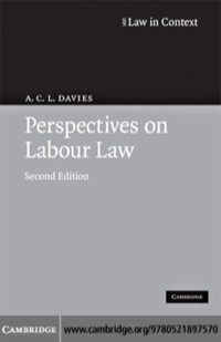 Titelbild: Perspectives on Labour Law 2nd edition 9780521897570
