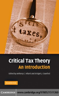 Immagine di copertina: Critical Tax Theory 1st edition 9780521511360