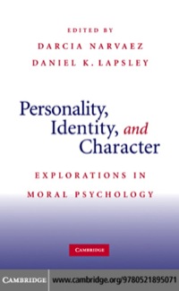 صورة الغلاف: Personality, Identity, and Character 1st edition 9780521895071