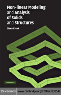 صورة الغلاف: Non-linear Modeling and Analysis of Solids and Structures 1st edition 9780521830546
