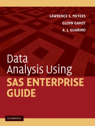 Cover image: Data Analysis Using SAS Enterprise Guide 1st edition 9780521112680