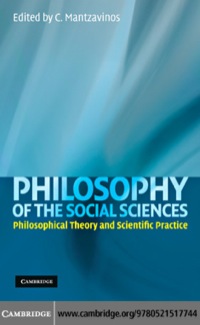 Cover image: Philosophy of the Social Sciences 9780521517744