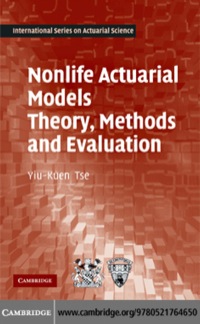 Imagen de portada: Nonlife Actuarial Models 1st edition 9780521764650