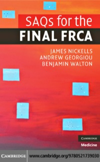 Cover image: SAQs for the Final FRCA 9780521739030