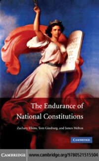 Imagen de portada: The Endurance of National Constitutions 9780521515504