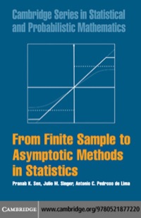 Cover image: From Finite Sample to Asymptotic Methods in Statistics 1st edition 9780521877220