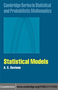 Cover image: Statistical Models 1st edition 9780521773393