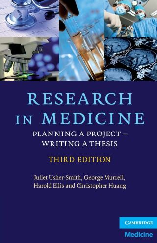 Cover image: Research in Medicine 3rd edition 9780521132282