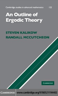 Imagen de portada: An Outline of Ergodic Theory 1st edition 9780521194402