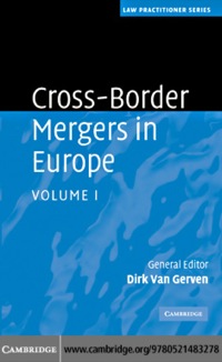 Cover image: Cross-Border Mergers in Europe: Volume 1 1st edition 9780521483278