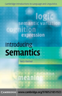 表紙画像: Introducing Semantics 1st edition 9780521851923