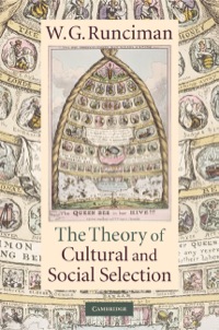 Omslagafbeelding: The Theory of Cultural and Social Selection 9780521199513