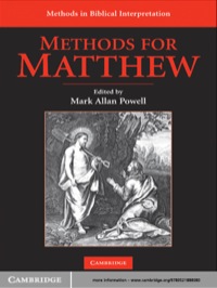صورة الغلاف: Methods for Matthew 1st edition 9780521888080
