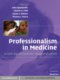 Cover image: Professionalism in Medicine 1st edition 9780521879323