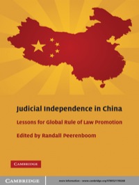 Omslagafbeelding: Judicial Independence in China 1st edition 9780521190268