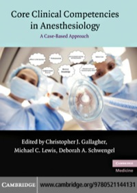 Cover image: Core Clinical Competencies in Anesthesiology 1st edition 9780521144131
