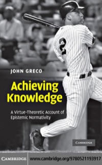 Cover image: Achieving Knowledge 1st edition 9780521193917