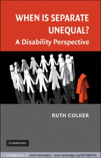Cover image: When is Separate Unequal? 1st edition 9780521886185