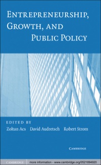 Immagine di copertina: Entrepreneurship, Growth, and Public Policy 1st edition 9780521894920